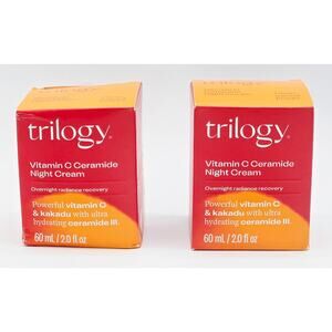 2 Pack Trilogy Vitamin C Ceramide Night Cream 2 oz/ 60ml NIB